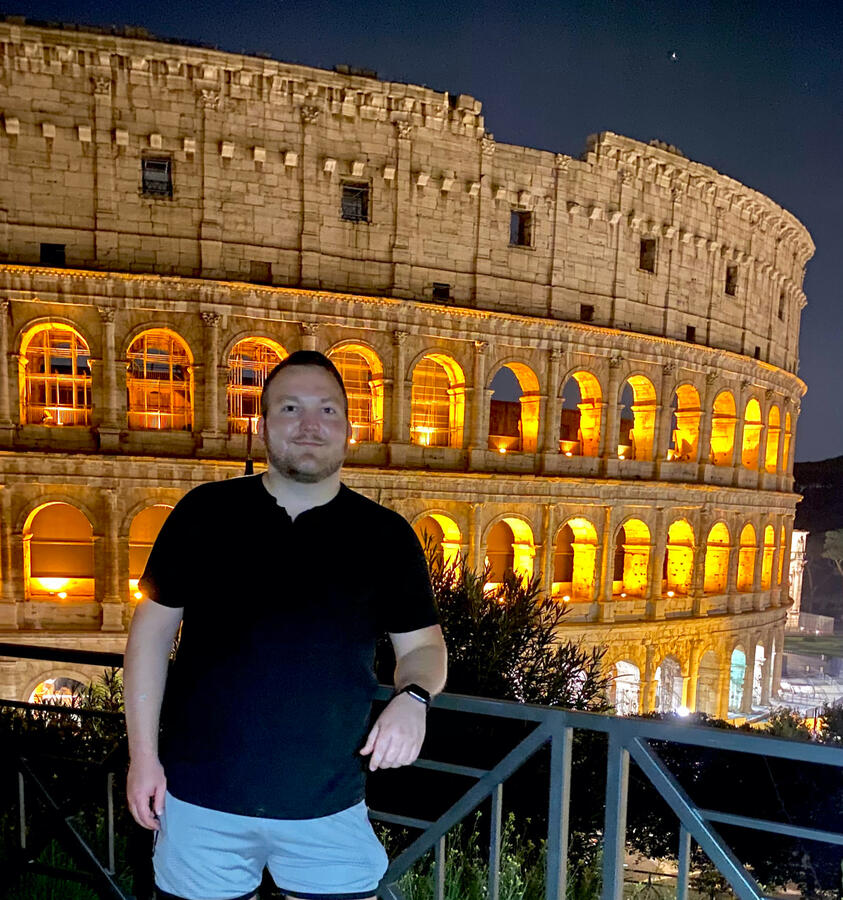 Enjoying the Colosseum